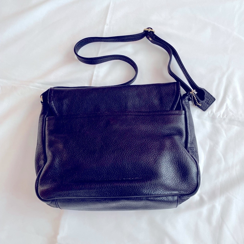 Liz Claiborne Black Leather Crossbody Shoulder Bag - Picture 3 of 14